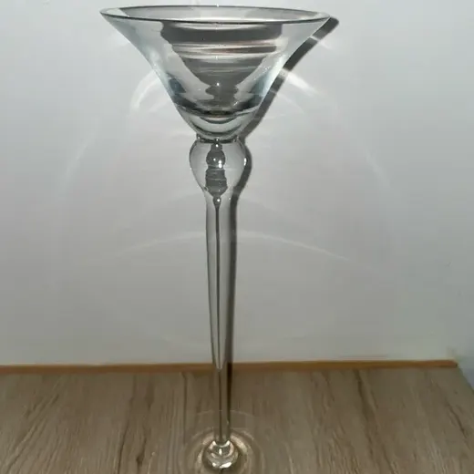 Bougeoir en verre vintage
