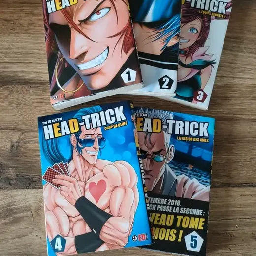 Lot manga 5 tomes de head-trick
