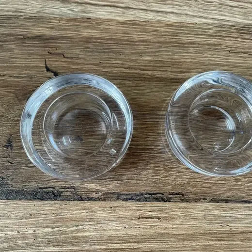 Lot de 2 bougeoirs plats