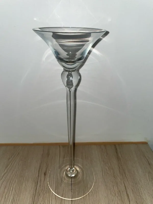 Bougeoir en verre vintage