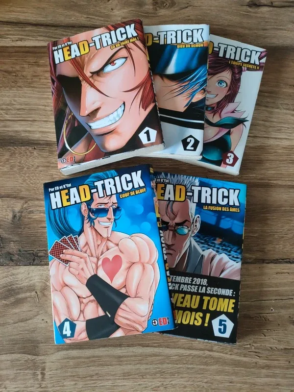 Lot manga 5 tomes de head-trick