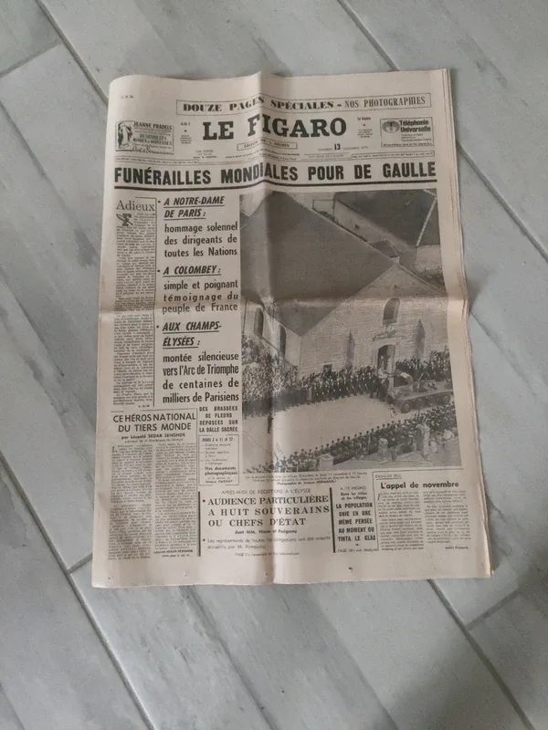 Journal le figaro du vendredi 13 novembre 1970